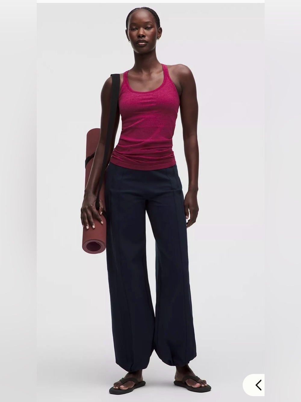 Lululemon Ebb To Street Ribbed Tank Top Raspberry, size 12 - Picture 3 of 10